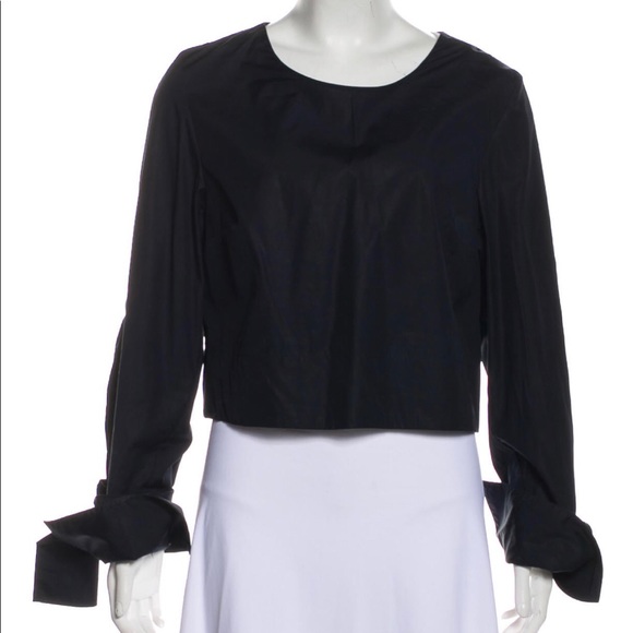 Philip Lim Long Sleeve Crop Top - Picture 1 of 3